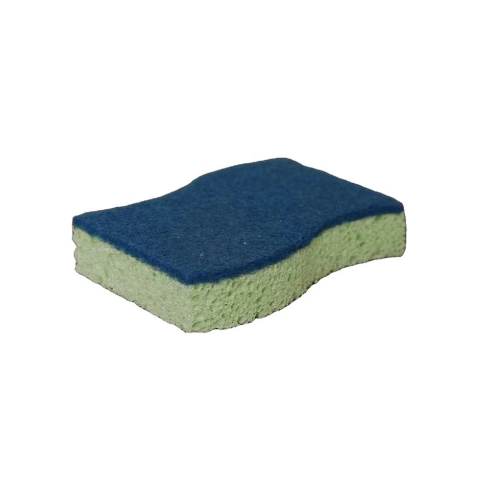 Washing Dishes With Blue Cellulose Sponge Composite Non Woven Fabric Washing Dishes With Blue Cellulose Sponge Composite Non Woven Fabric